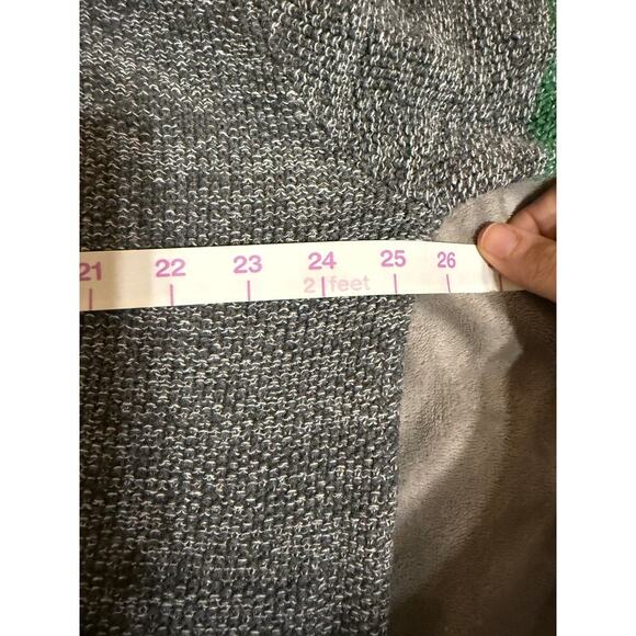 Chain Stitch Size 2XL Women Green Grey Crew Neck Sweater Long Sleeve Causal - Picture 6 of 7